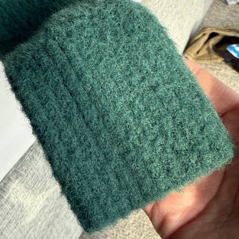 Express NWOT Emerald Green Faux Wrap Sweater Size XS - Picture 5 of 5